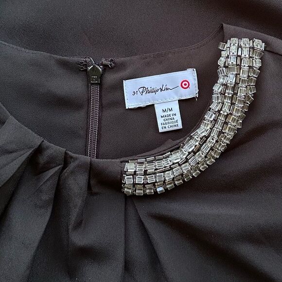 3.1 Phillip Lim for Target Sparkle Dress with Beaded Neckline and Pockets - Picture 3 of 14